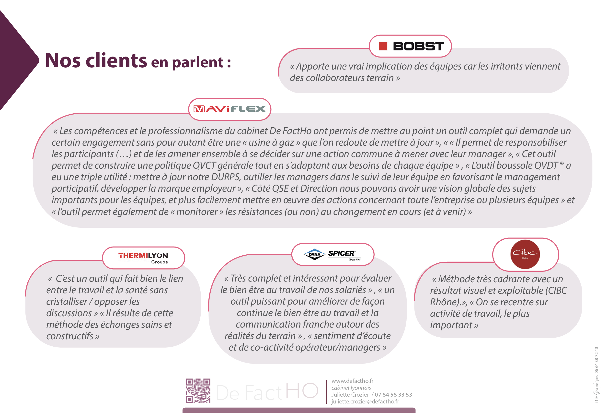 Mfg -DefactHo – Fiche Boussole QVDT – temoignages